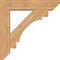 Ekena Millwork Merced Slat Smooth Bracket w/ Offset Brace, Western Red Cedar, 7 1/2"W x 34"D x 34"H BKT0806X34X34MRC06SWR - alternate 2